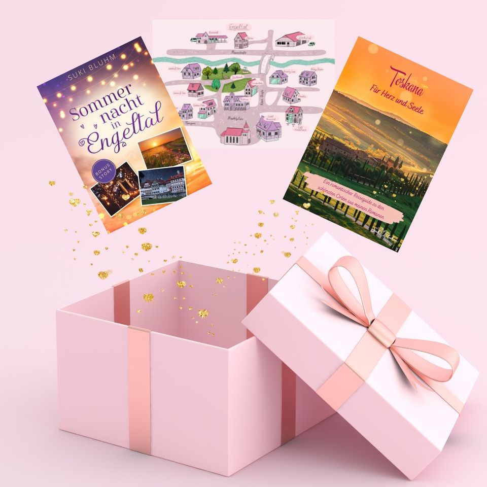 Willkommensgeschenke: Kurzgeschichte, Engeltal-Stadtplan und Toskana-Reiseguide